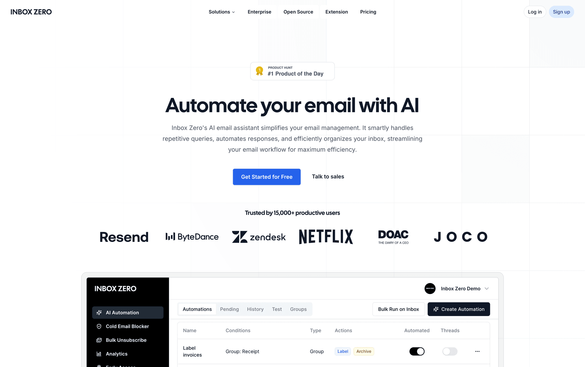 Inbox Zero's AI automation